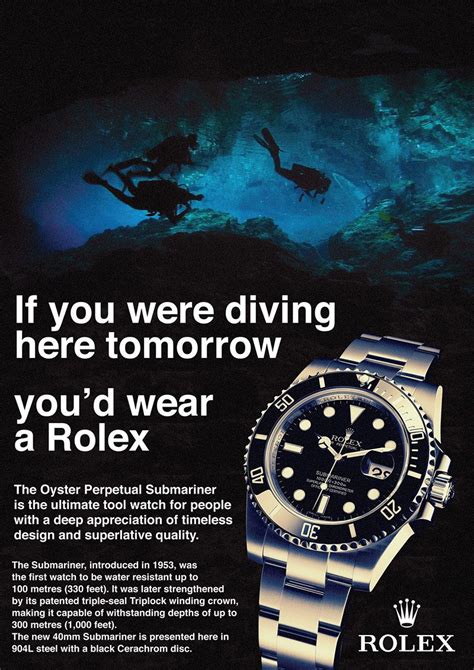 rolex advert voice over|Rolex submariner advertisement.